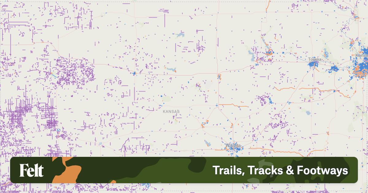 Pathways Kansas Trails, tracks & footways in Kansas