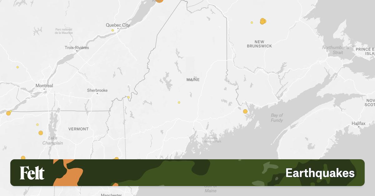 Earthquake near wells me