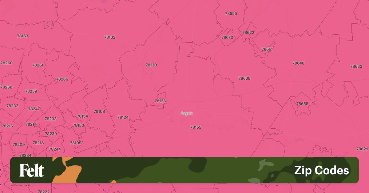 ZIP Codes in Guadalupe County, Texas