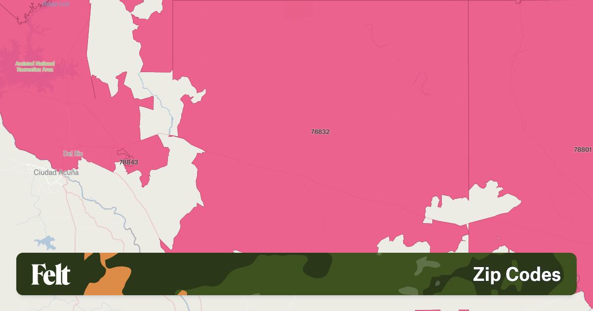 ZIP Codes in Kinney County, Texas