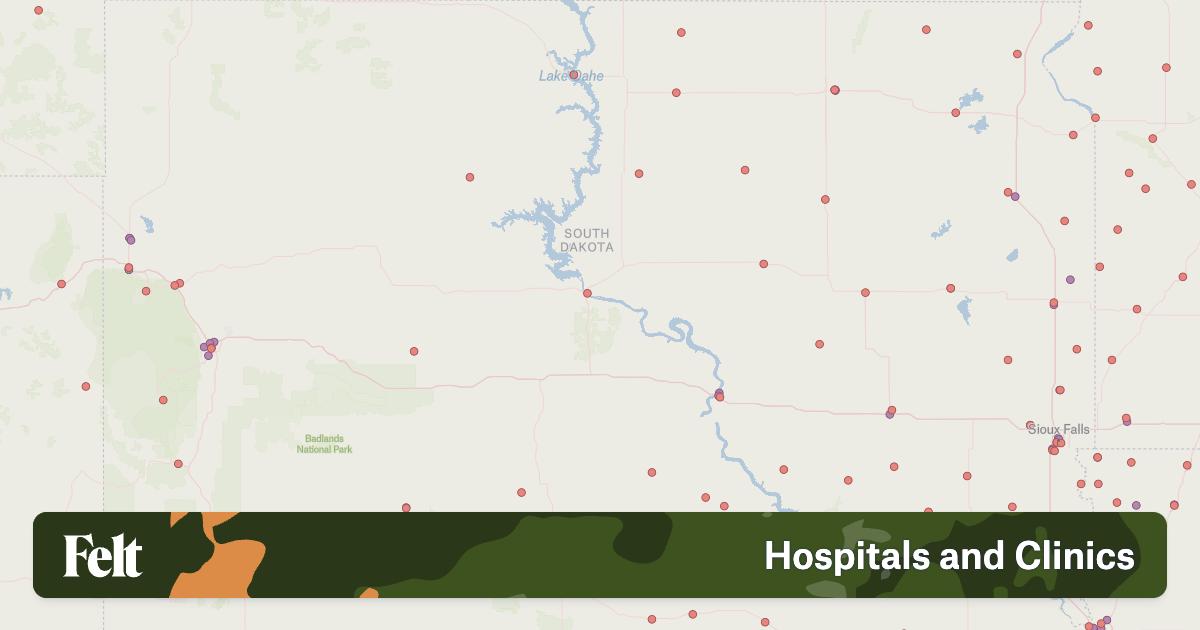 Hospitals and clinics in South Dakota