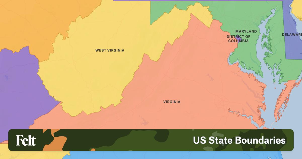 State Boundaries in Virginia
