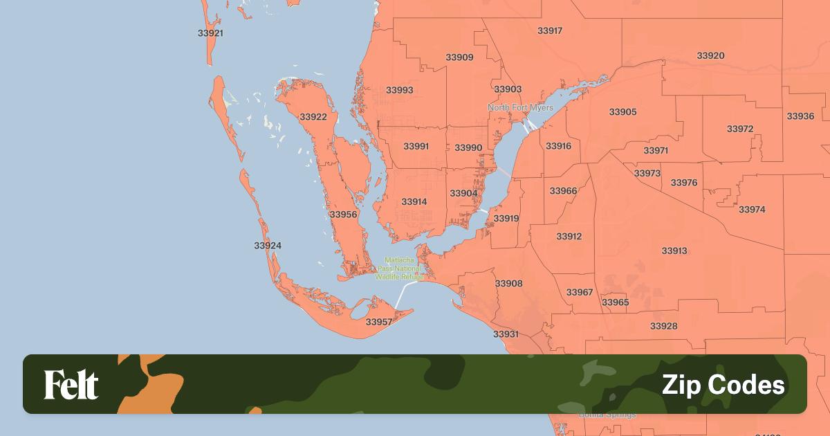 ZIP Codes in Lee County, Florida