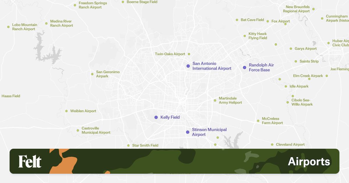 Airports in the city of San Antonio, Texas