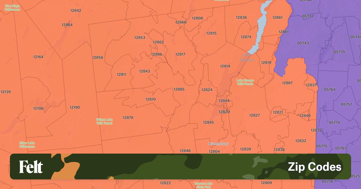 ZIP Codes in Warren County, New York