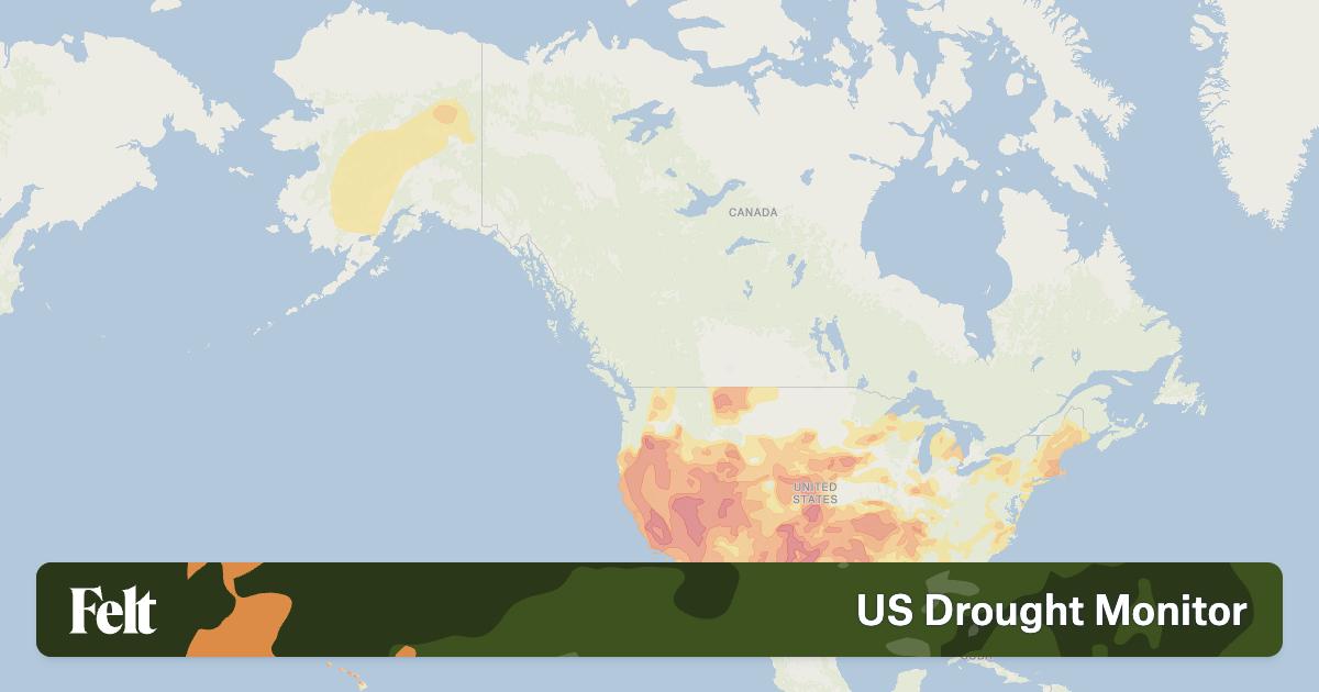 US Drought Monitor in the United States