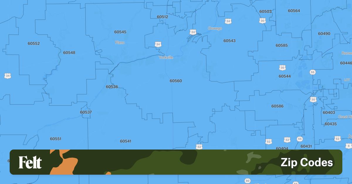 ZIP Codes in Kendall County, Illinois