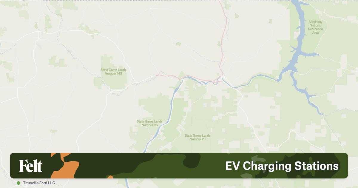 Electric Vehicle Charging Stations in Warren County, Pennsylvania