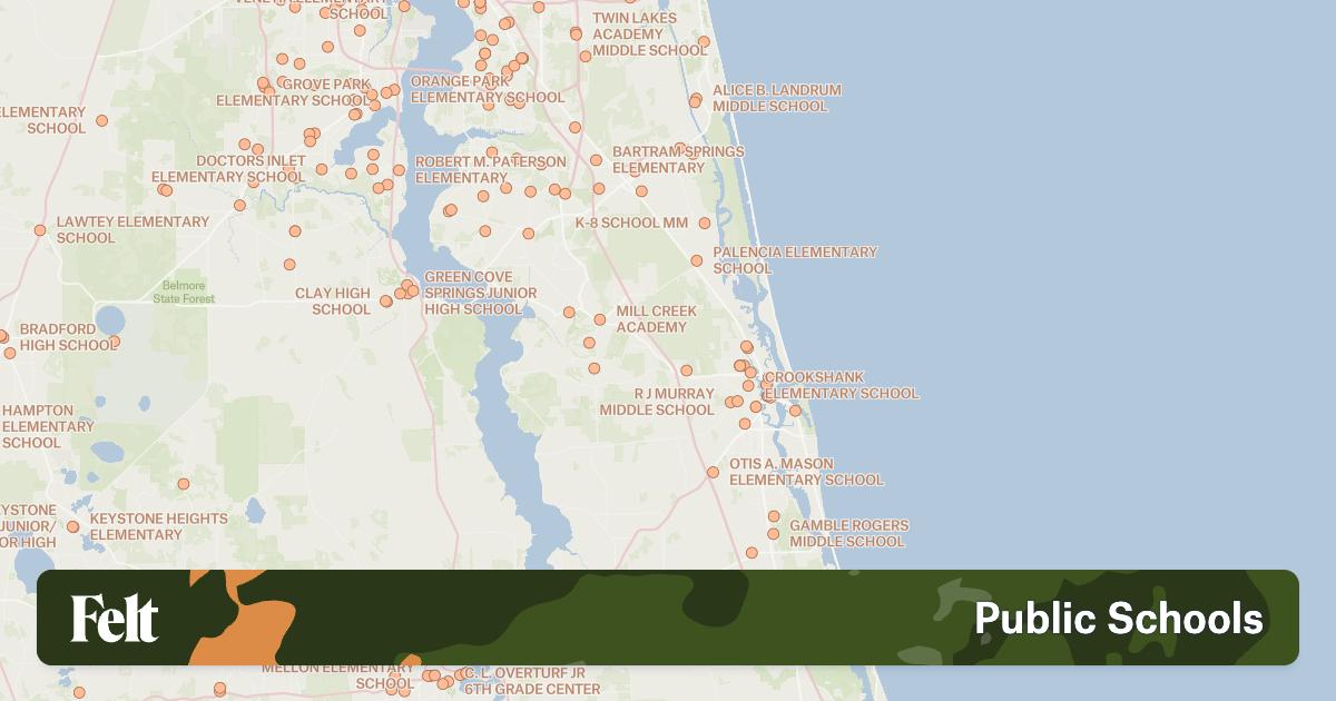 US Public Schools In St Johns County Florida 2630ca 