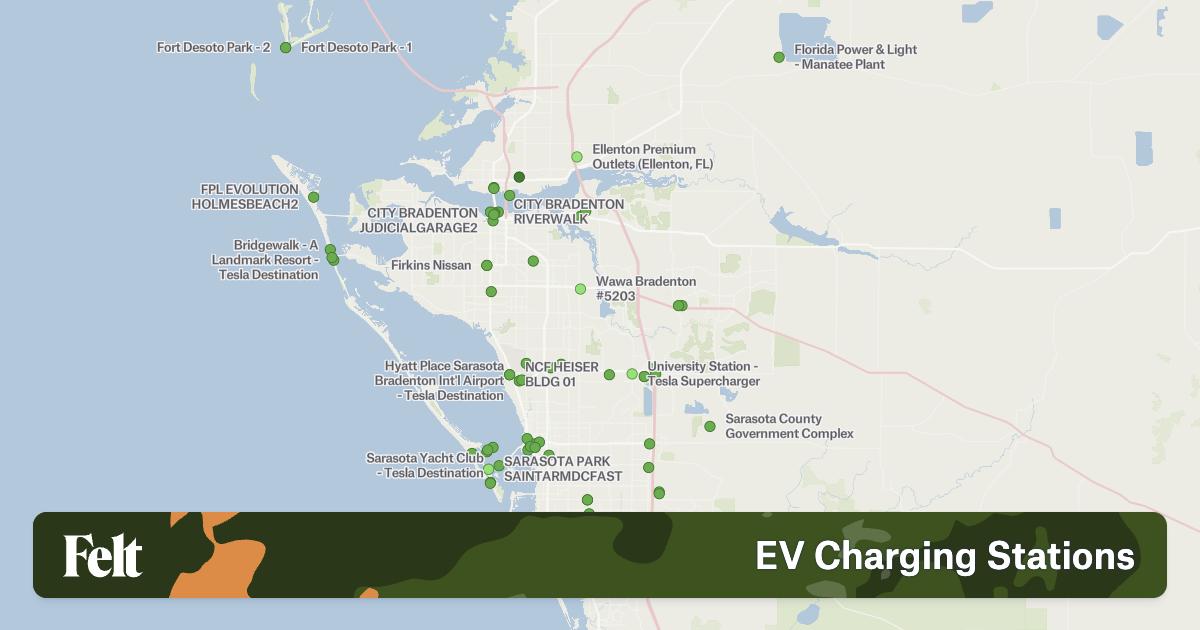 Electric Vehicle Charging Stations in Manatee County, Florida