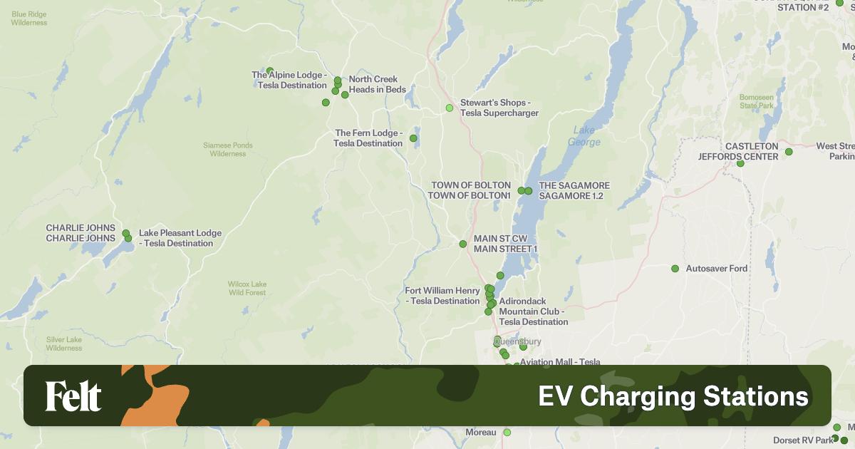 Electric Vehicle Charging Stations in Warren County, New York