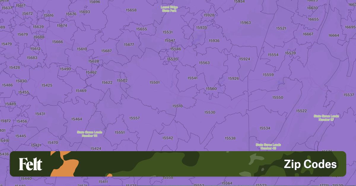 ZIP Codes in Somerset County, Pennsylvania