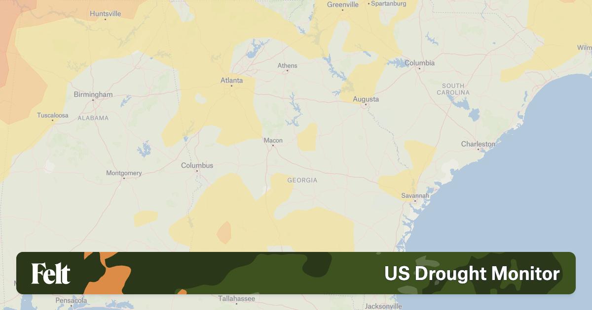 US Drought Monitor in Georgia