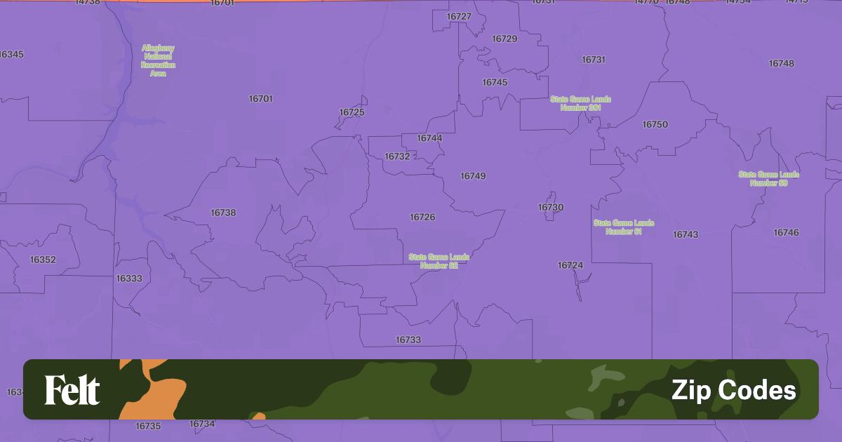 ZIP Codes in McKean County, Pennsylvania