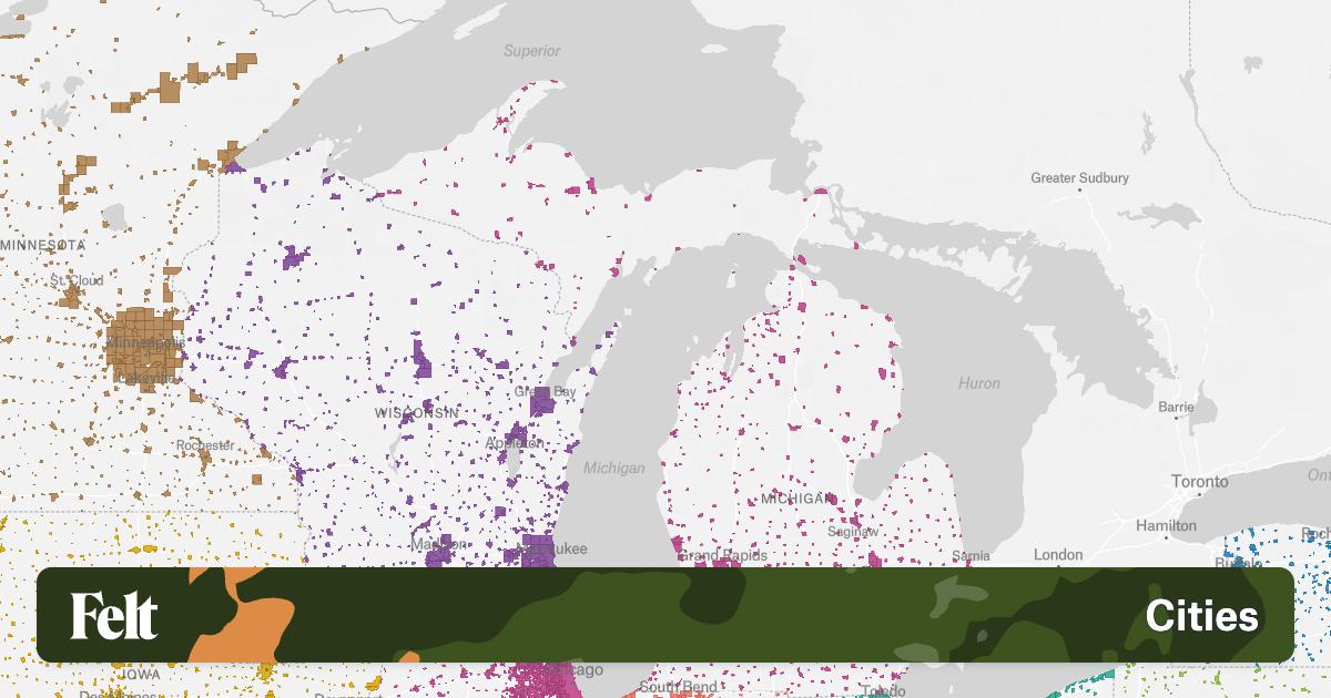 Michigan Rut Map Cities in Michigan
