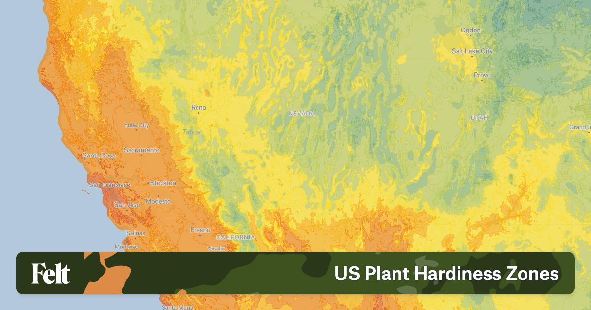 Plant Hardiness Zones in Nevada