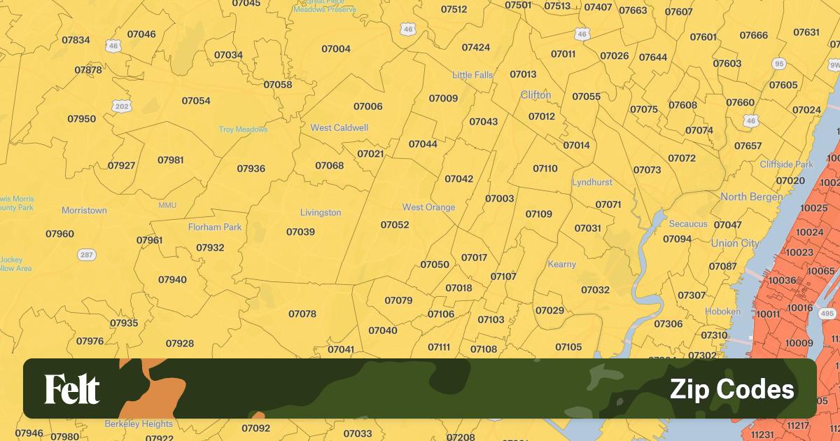 ZIP Codes in Essex County, New Jersey