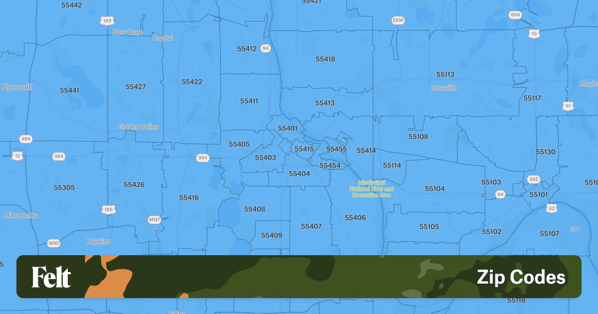 ZIP Codes in the city of Minneapolis, Minnesota