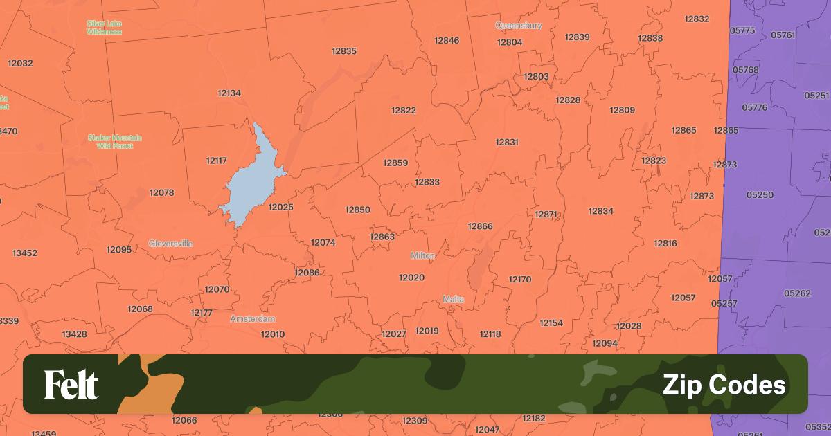 ZIP Codes in Saratoga County, New York