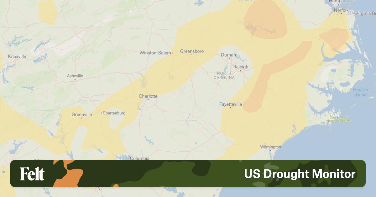 US Drought Monitor in North Carolina
